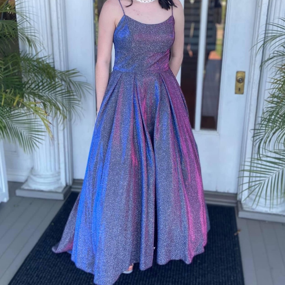 Purple/Blue Iridescent Prom Dress Gem